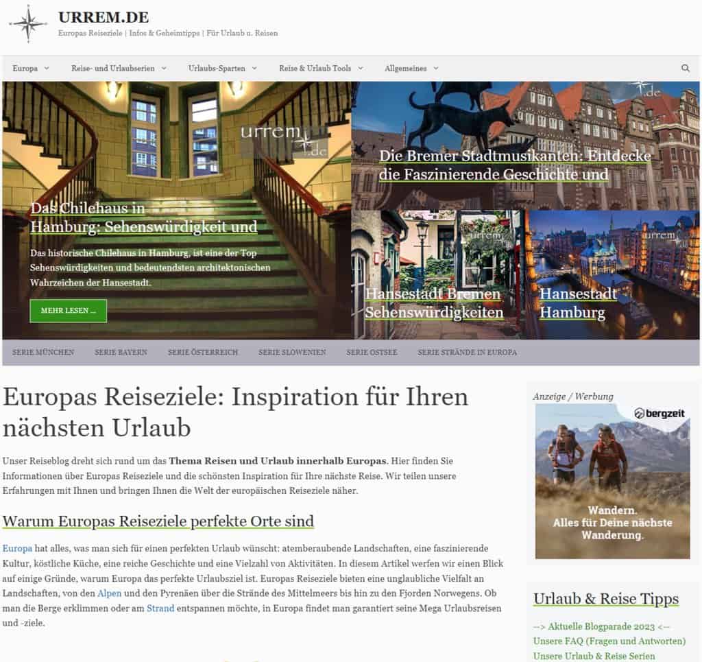 Urlaub und Reisen in Europa - wer steckt dahinter, was macht dieser Reiseblog und was gibt es alles zu sehen
