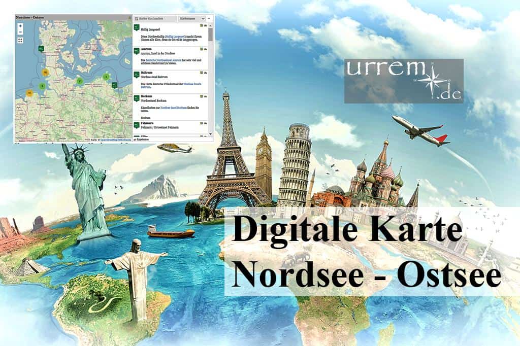 Nordsee  und Ostseekarte