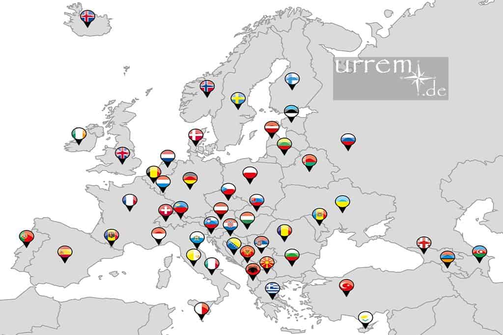 Europa Quiz - Ratespiel Thema Reisen und Urlaub