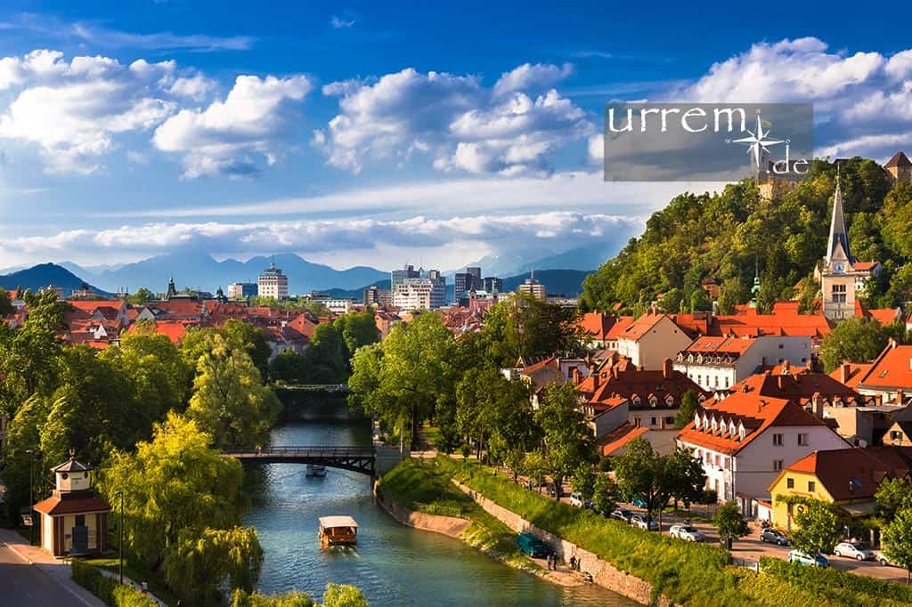 Sloweniens Hauptstadt Ljubljana, in Deutsch Laibach.